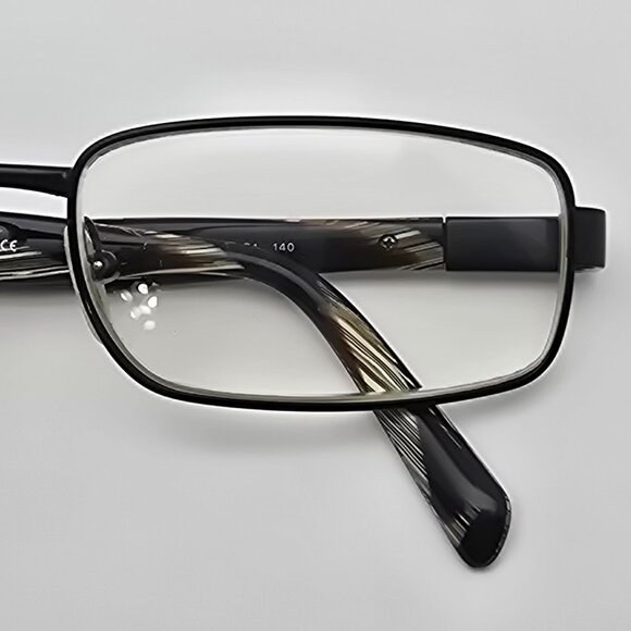 Prada VPR50O 1BO-1O1 Black Rectangular Eyeglasses Frame w/ Flexhinge Italy 54mm - Picture 11 of 12